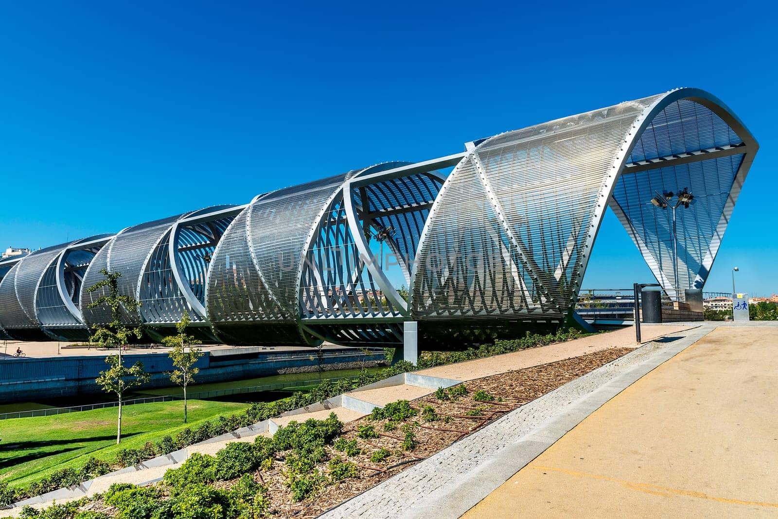 Arganzuela Bridge in Madrid city, Spain, Europe