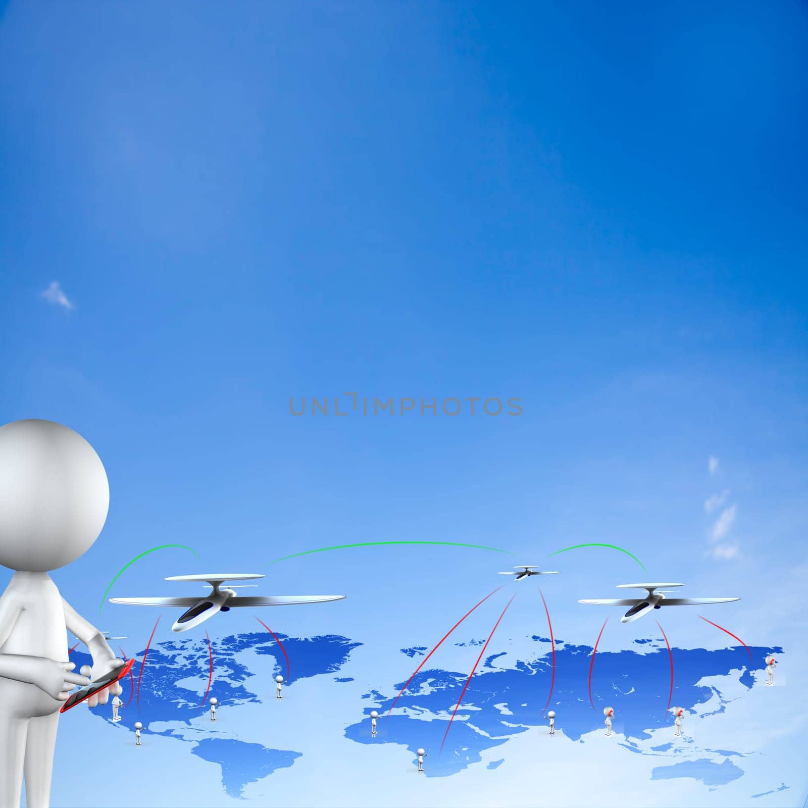 abstract technology world global network business connection for adv or others purpose use