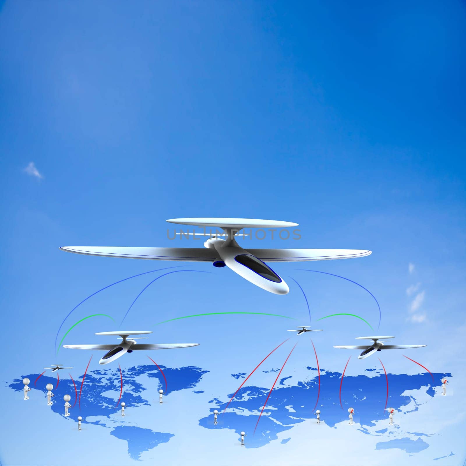 abstract technology world global network business connection for adv or others purpose use