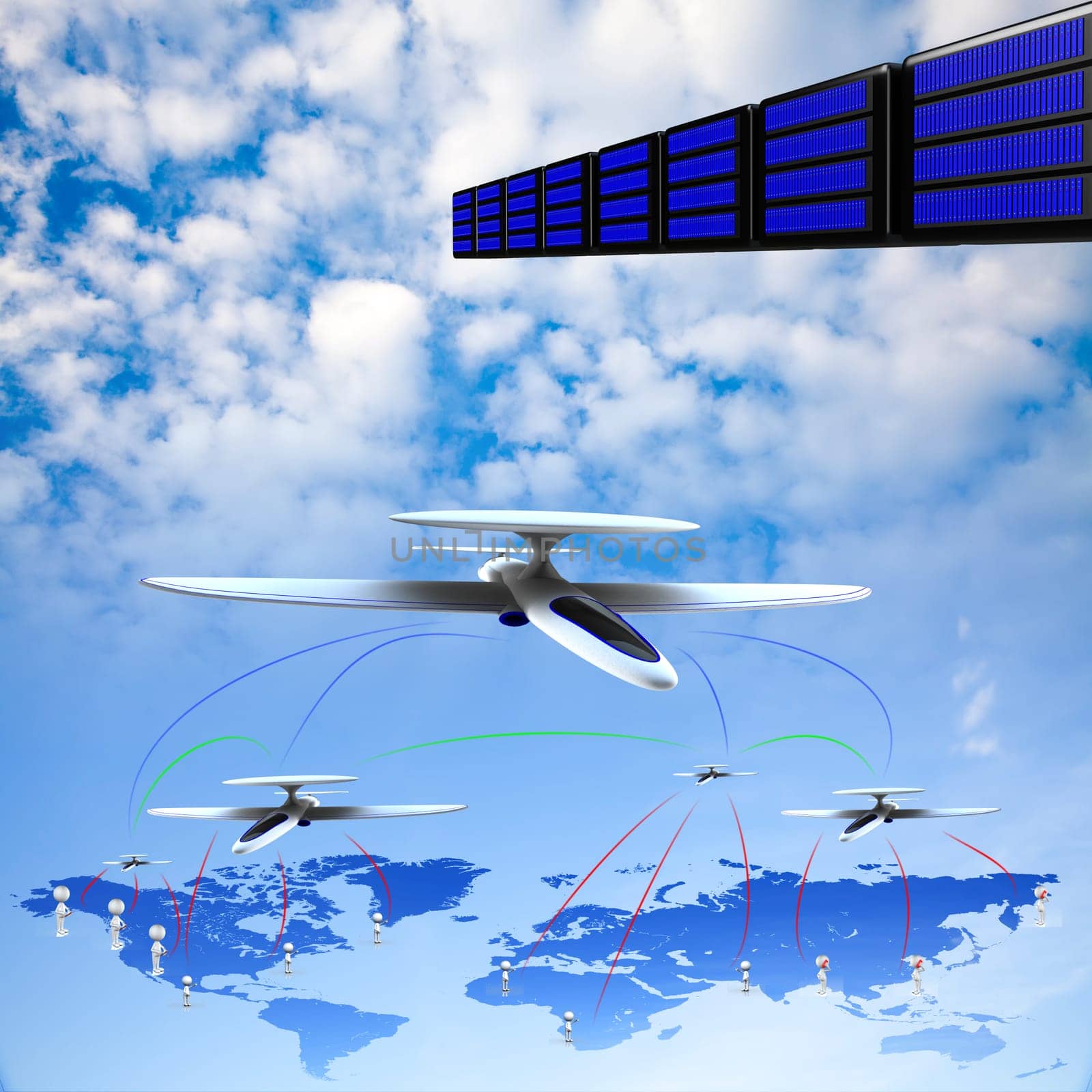 abstract technology world global network business connection for adv or others purpose use