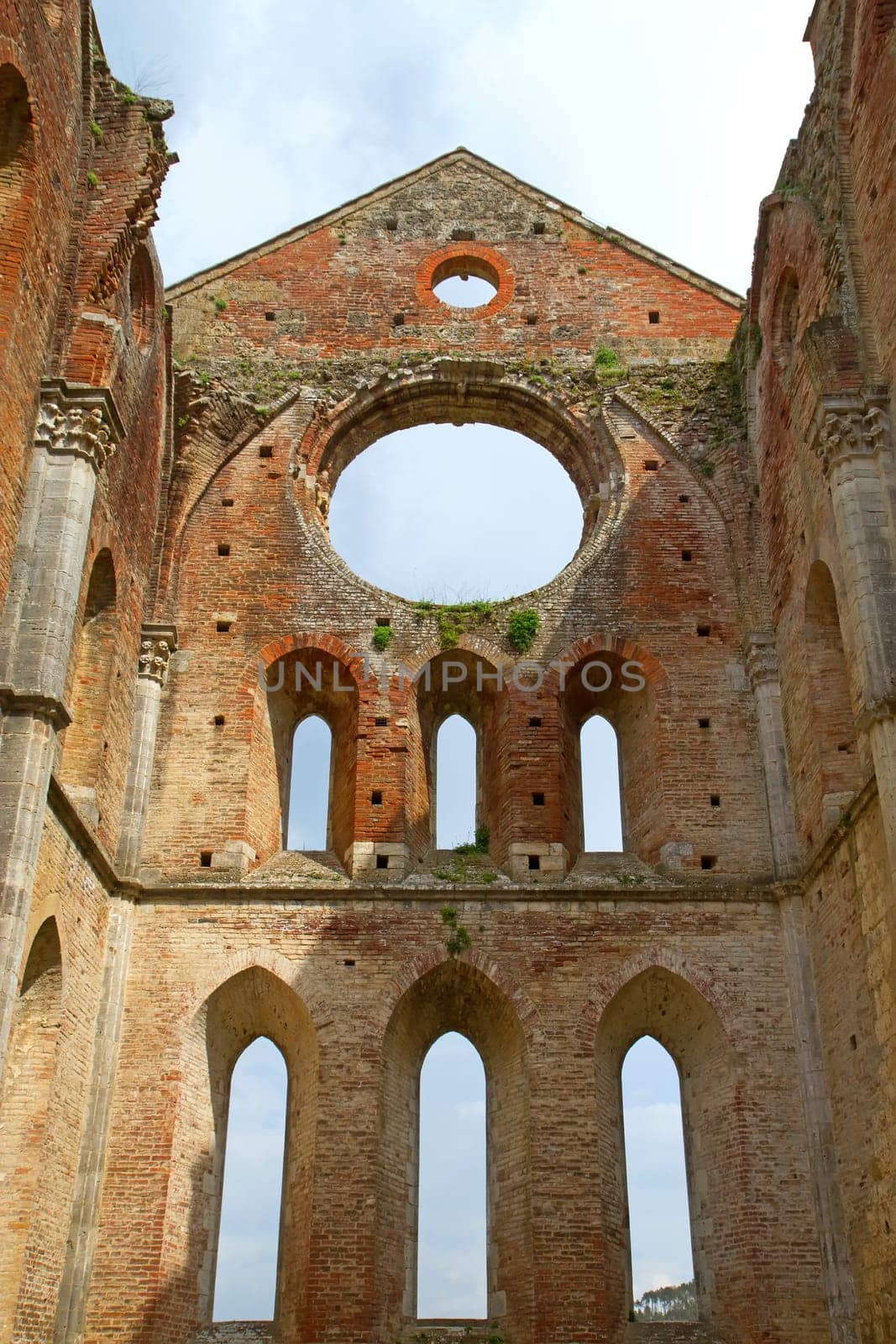 Ruins of the church San Galgano. The abbey was abolished in 1652. (Tuscany, Italy)