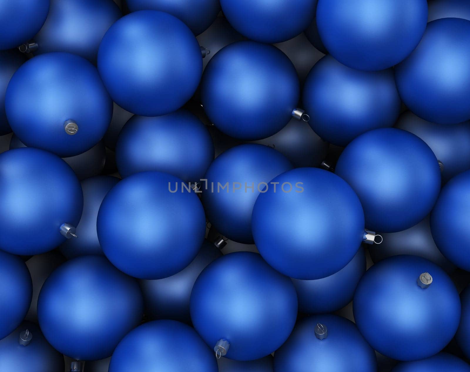 Many christmas balls. 3d background