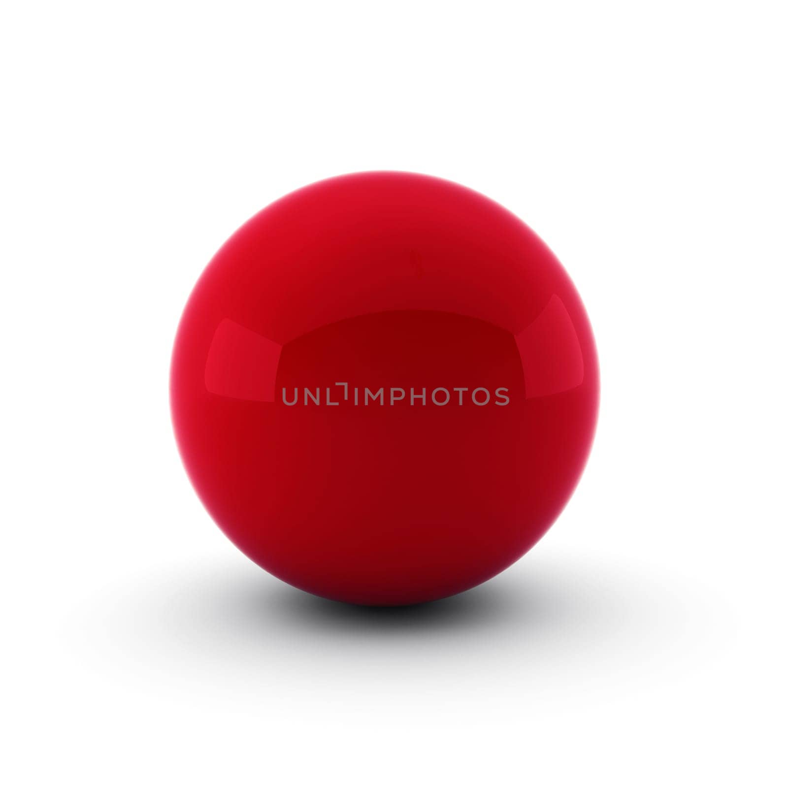 3d render of red ball on white