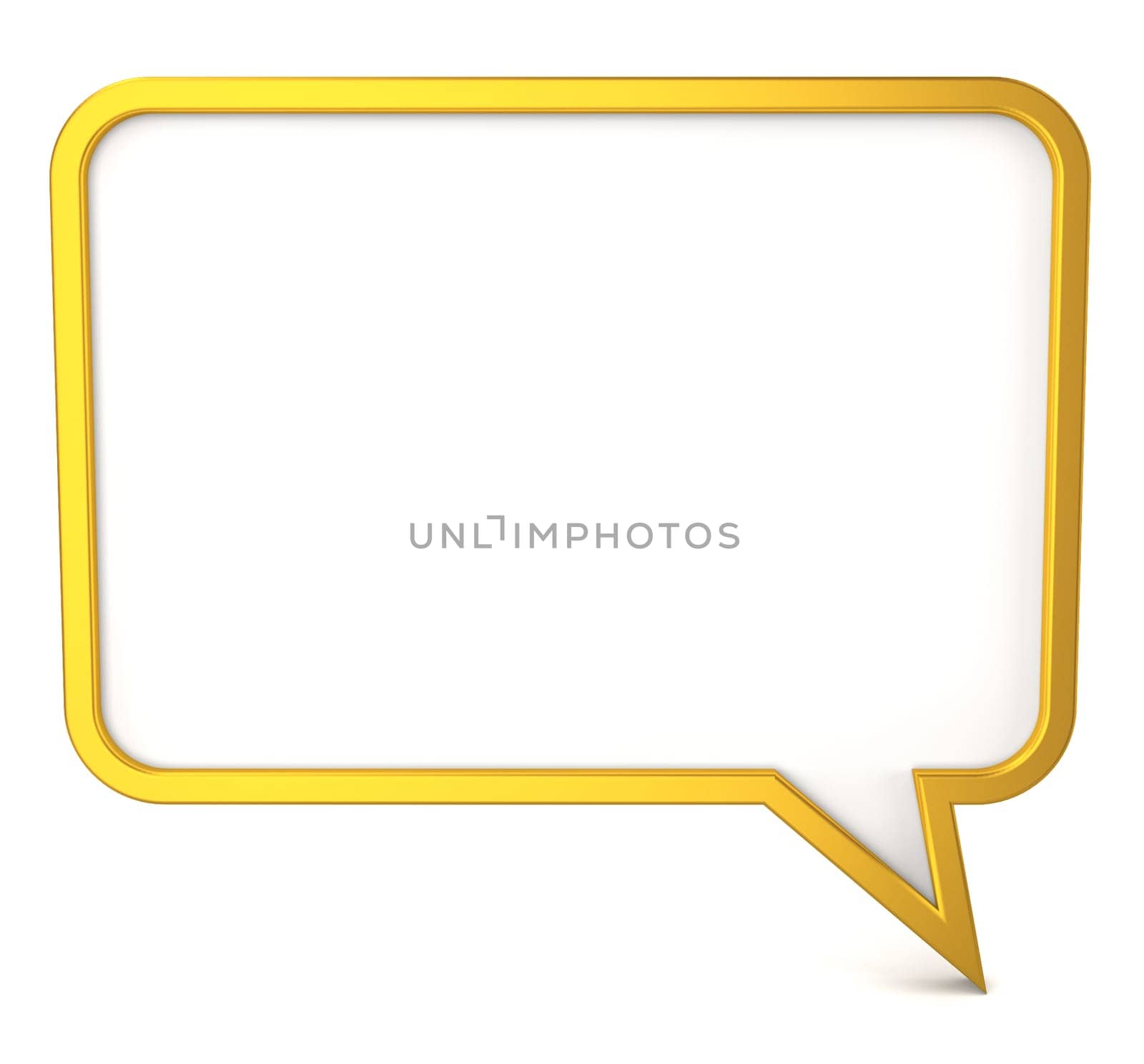 Speech bubble. 3d illustration on white background