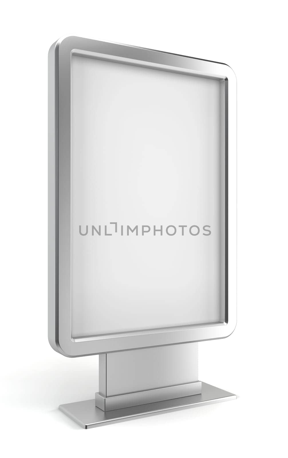 Vertical billboard. 3d illustration on white background