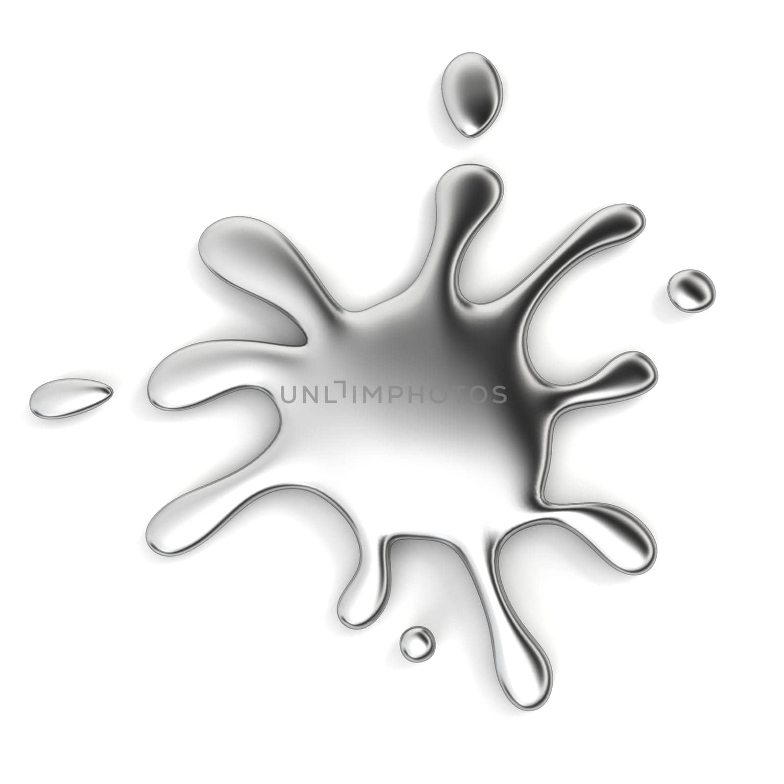 Metal blot. 3d illustration on white background