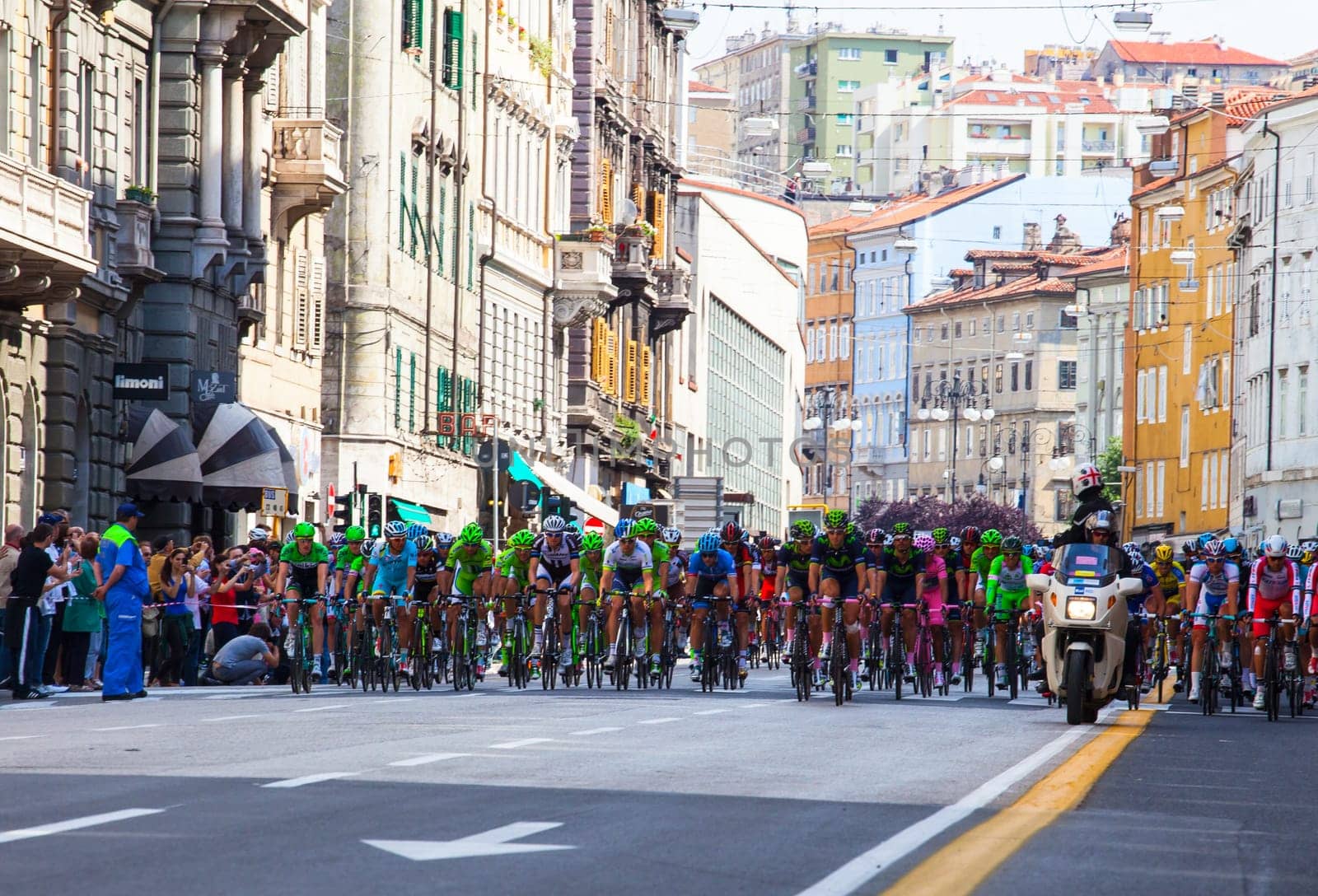 Cyclist during the final parade of 97th edition of the Giro d'Italia on November 01, 2014