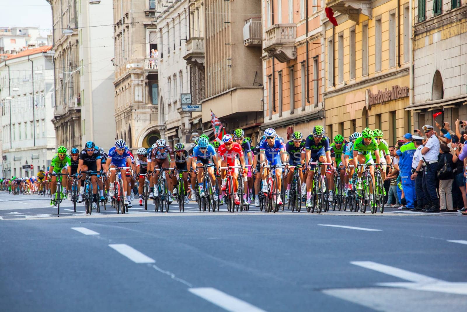 Cyclist during the final parade of 97th edition of the Giro d'Italia on November 01, 2014