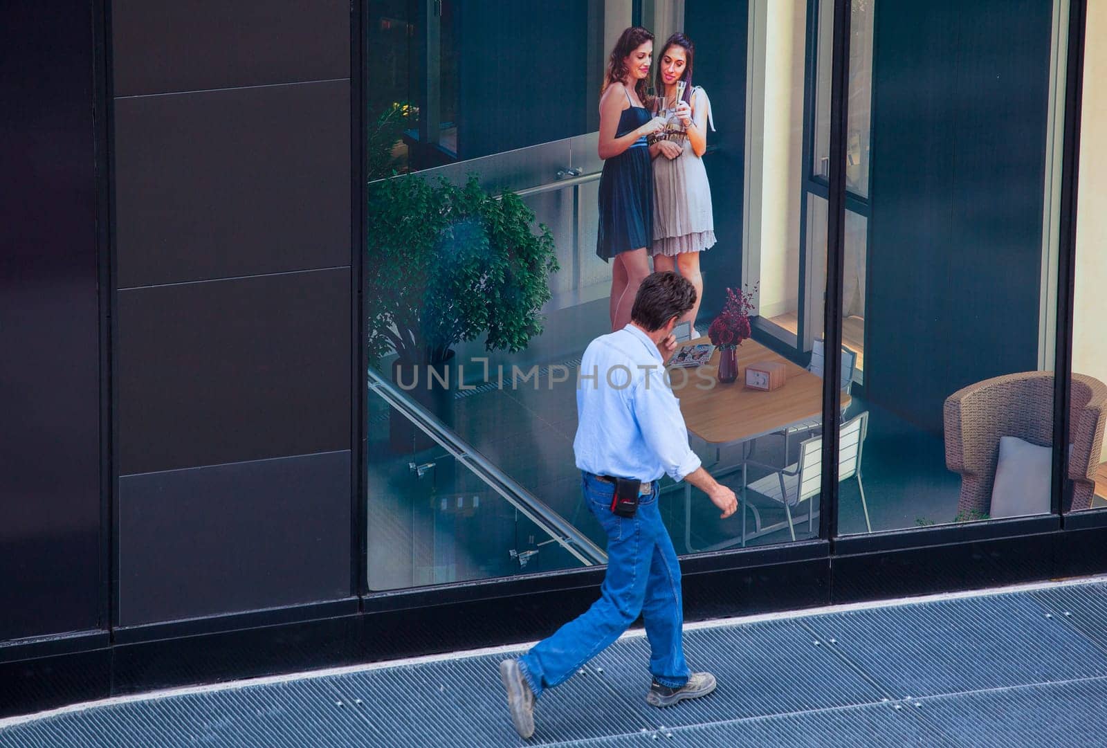 View of people in Milan, Italy