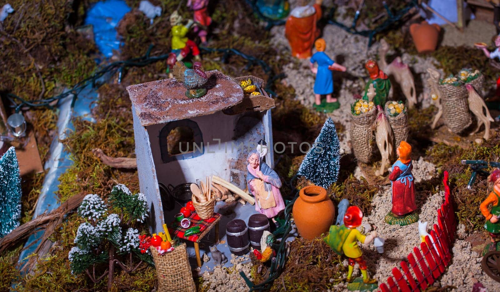 View of nativity scene, in Italian called Presepe