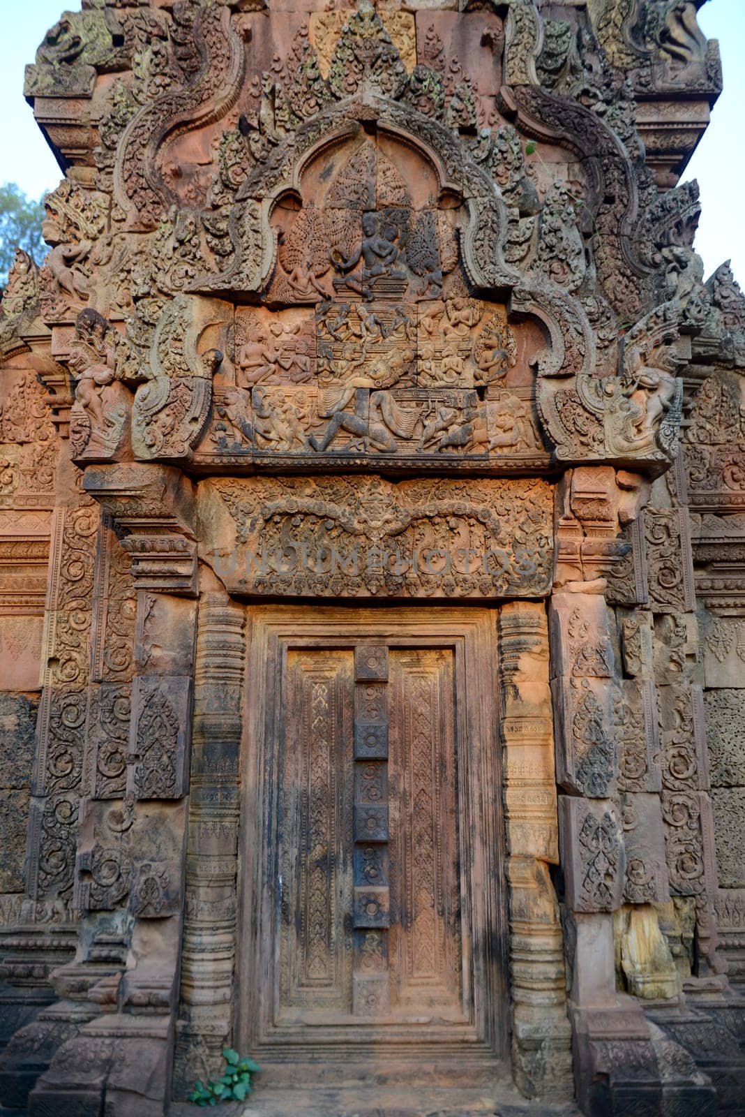 The Tempel Ruin of  Banteay Srei about 32 Km north of the Temple City of Angkor near the City of Siem Riep in the west of Cambodia.