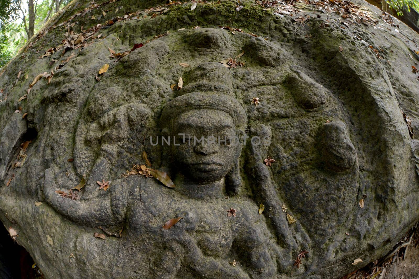The Tempel Ruin of  Kbal Spean 50 Km northeast of in the Temple City of Angkor near the City of Siem Riep in the west of Cambodia.