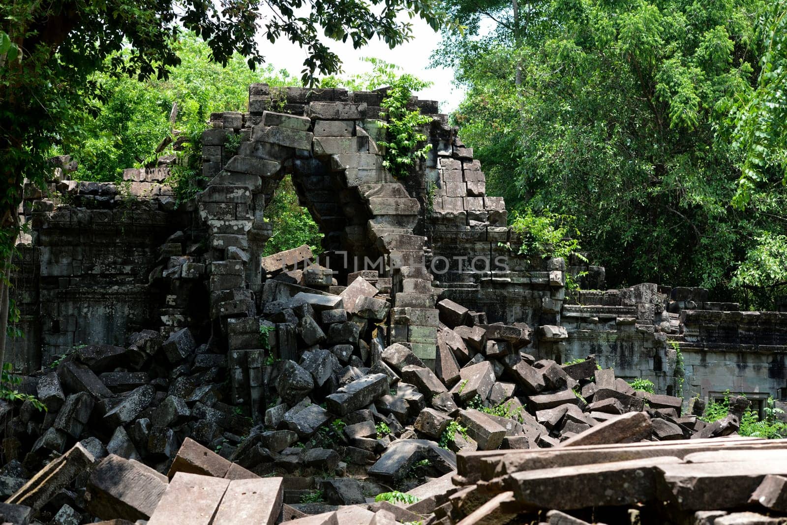 The Tempel Ruin of  Beng Mealea 32 Km north of in the Temple City of Angkor near the City of Siem Riep in the west of Cambodia.