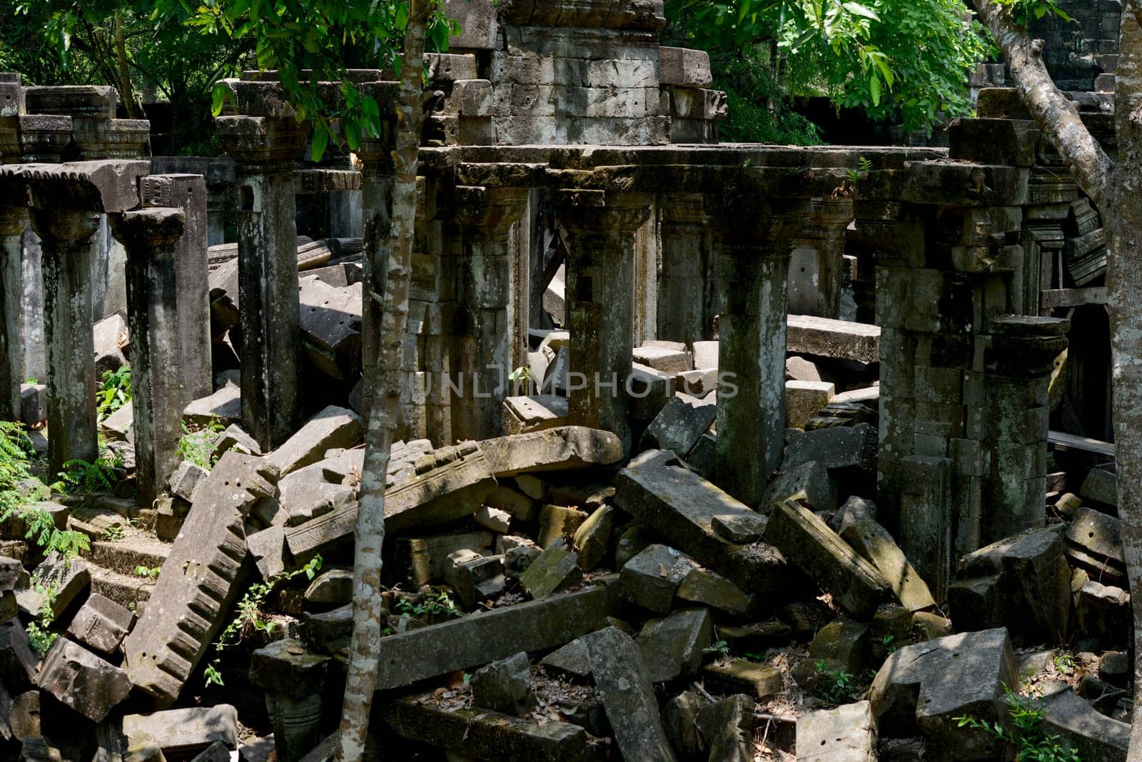 The Tempel Ruin of  Beng Mealea 32 Km north of in the Temple City of Angkor near the City of Siem Riep in the west of Cambodia.