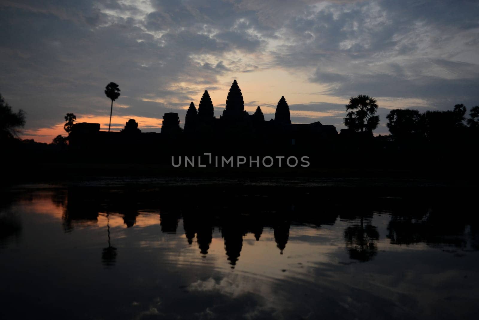The Angkor Wat in the Temple City of Angkor near the City of Siem Riep in the west of Cambodia.