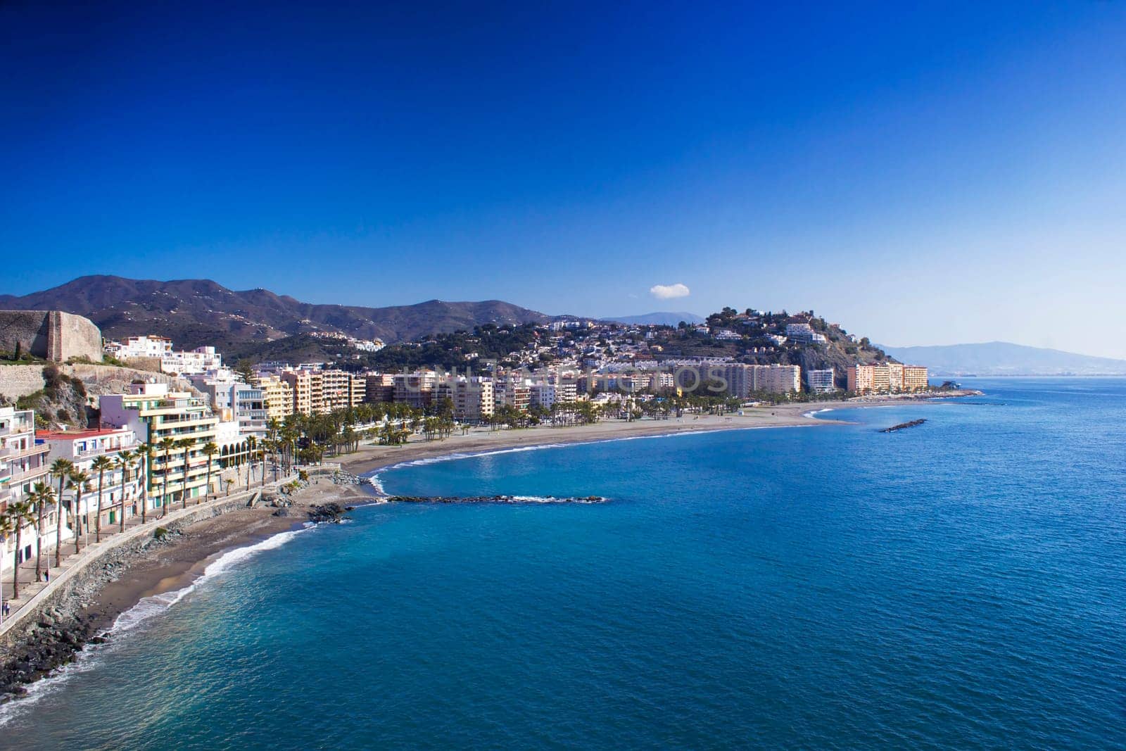 Playa De La Caletilla, Almunecar, Andalusia, Spain