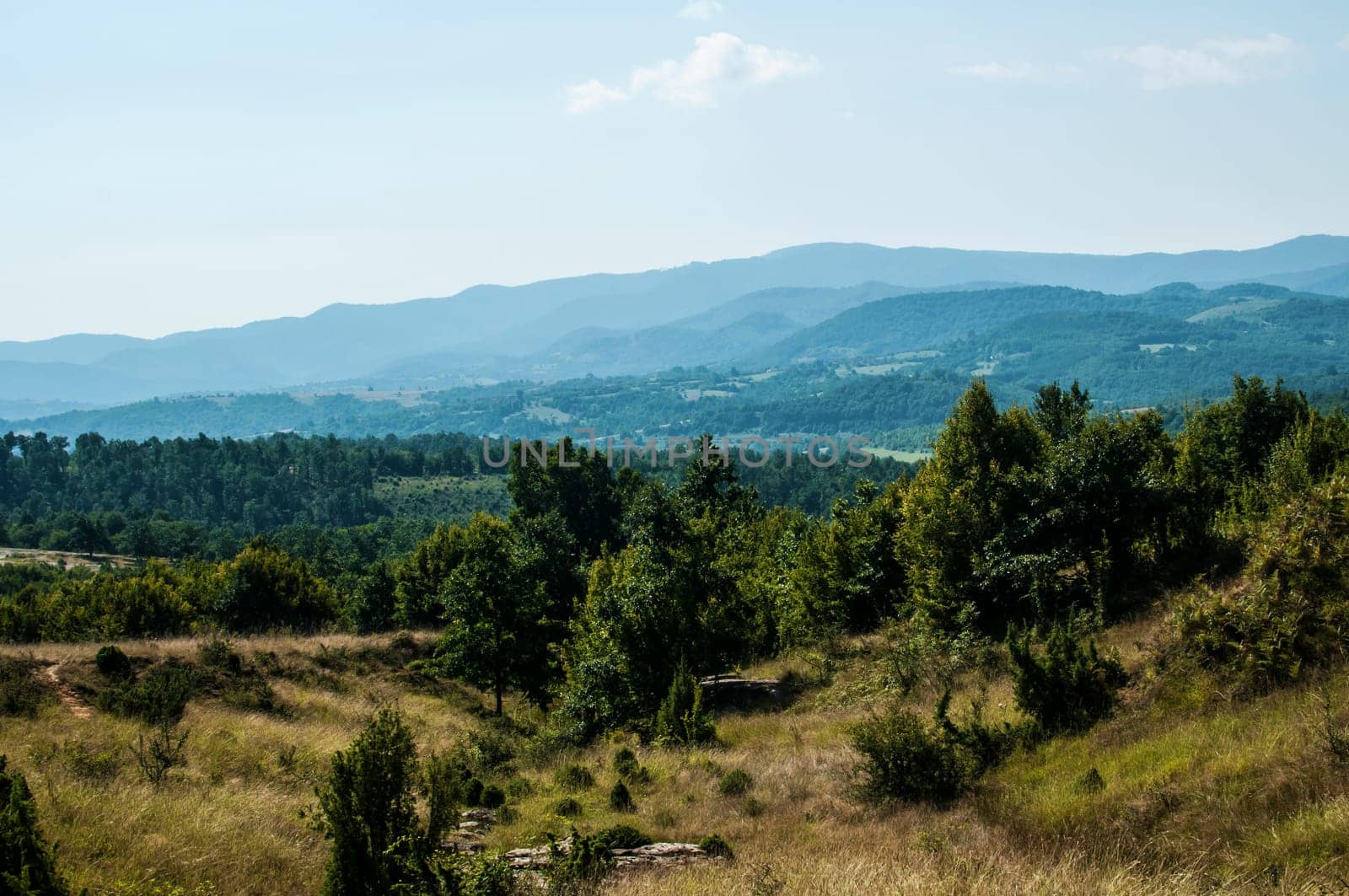 Mountain landscape in blue sky summer day