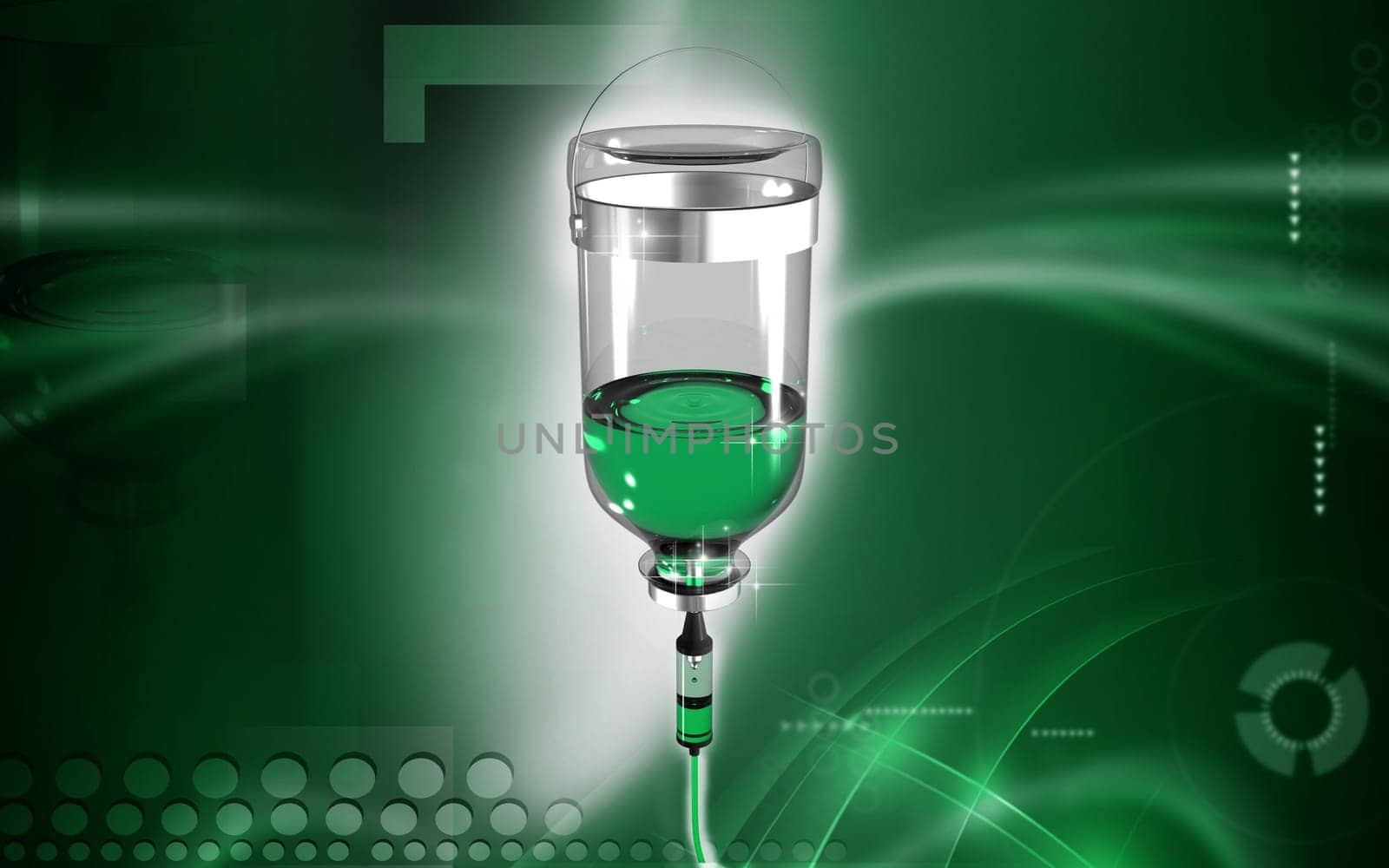 Digital illustration of drip in colour background
