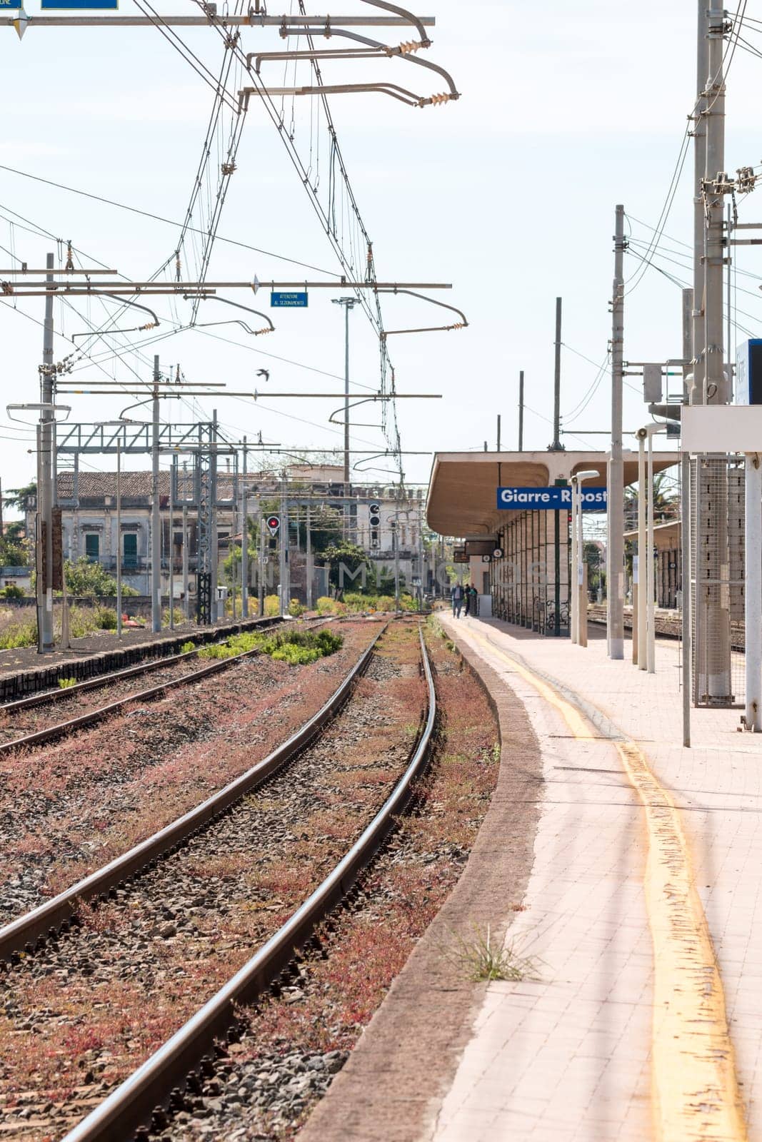 Train Station with train tracks