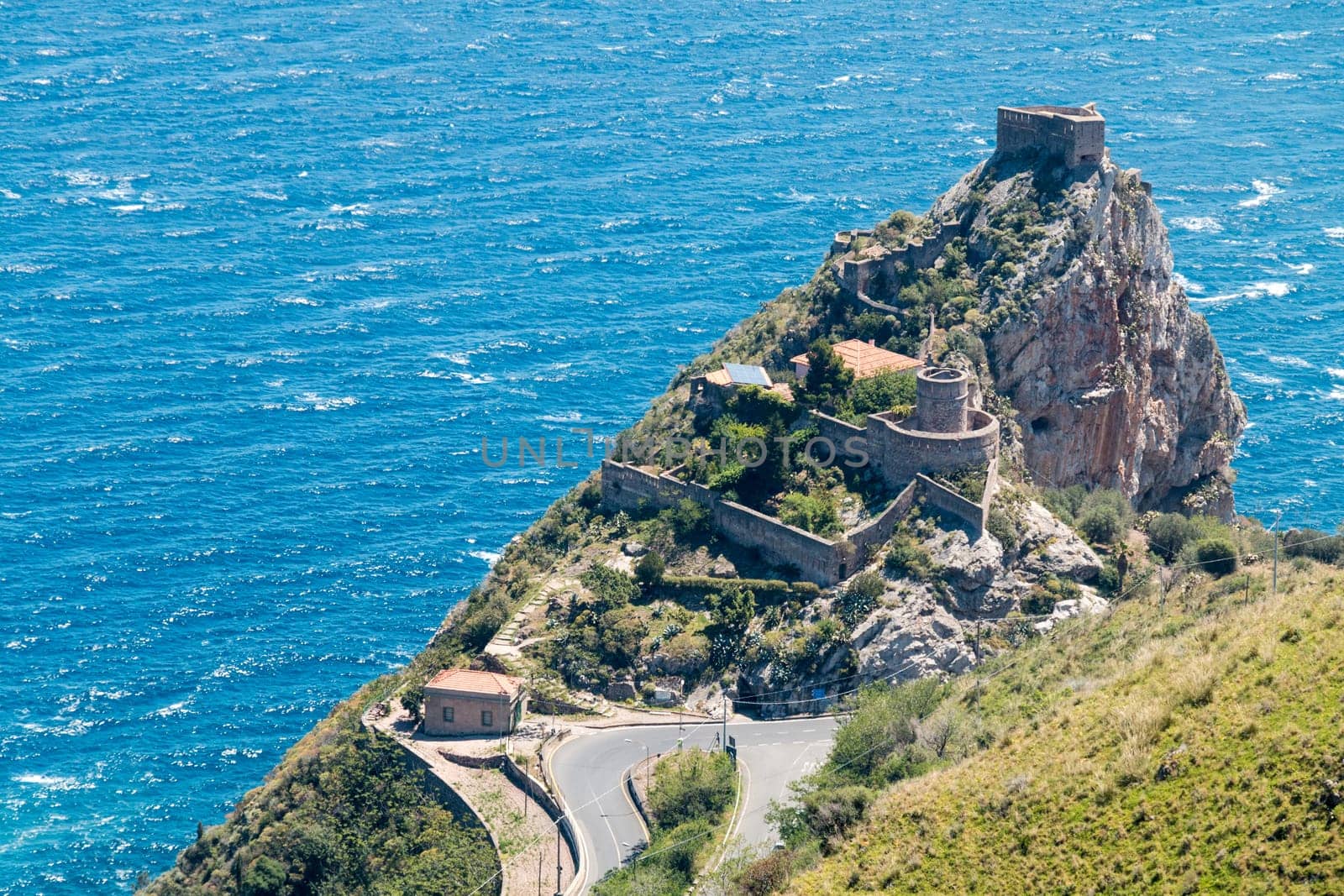 Coastal landscape ionian sea eastern Sicily