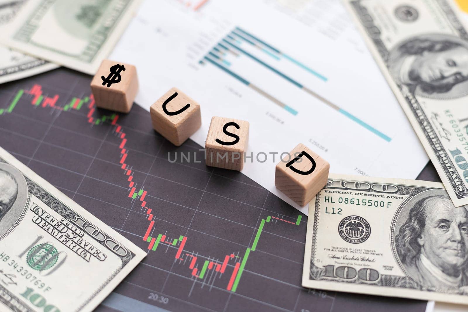 USDT.concept of virtual currency mining . Digital currency and virtual assets theme.Defi.written word on dice,miniature workers digging. High quality photo
