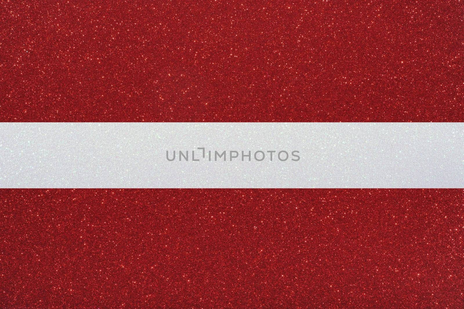 The flag of Latvia in sparkling glitter material