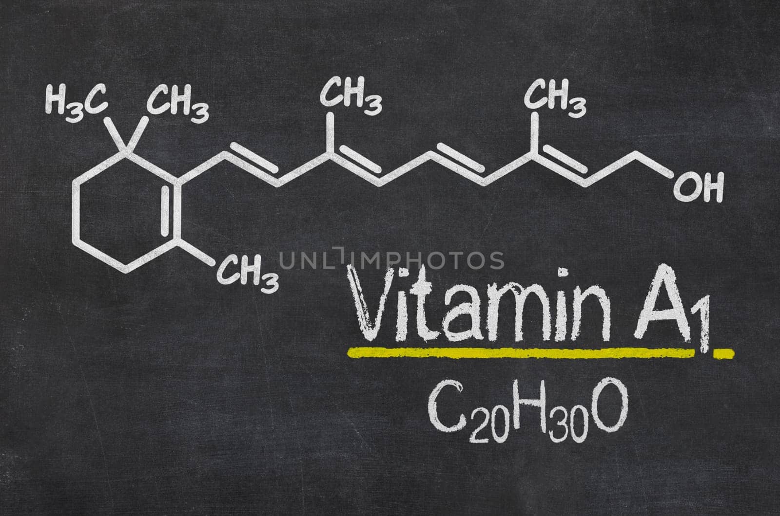 Slate with the chemical formula of vitamin A1