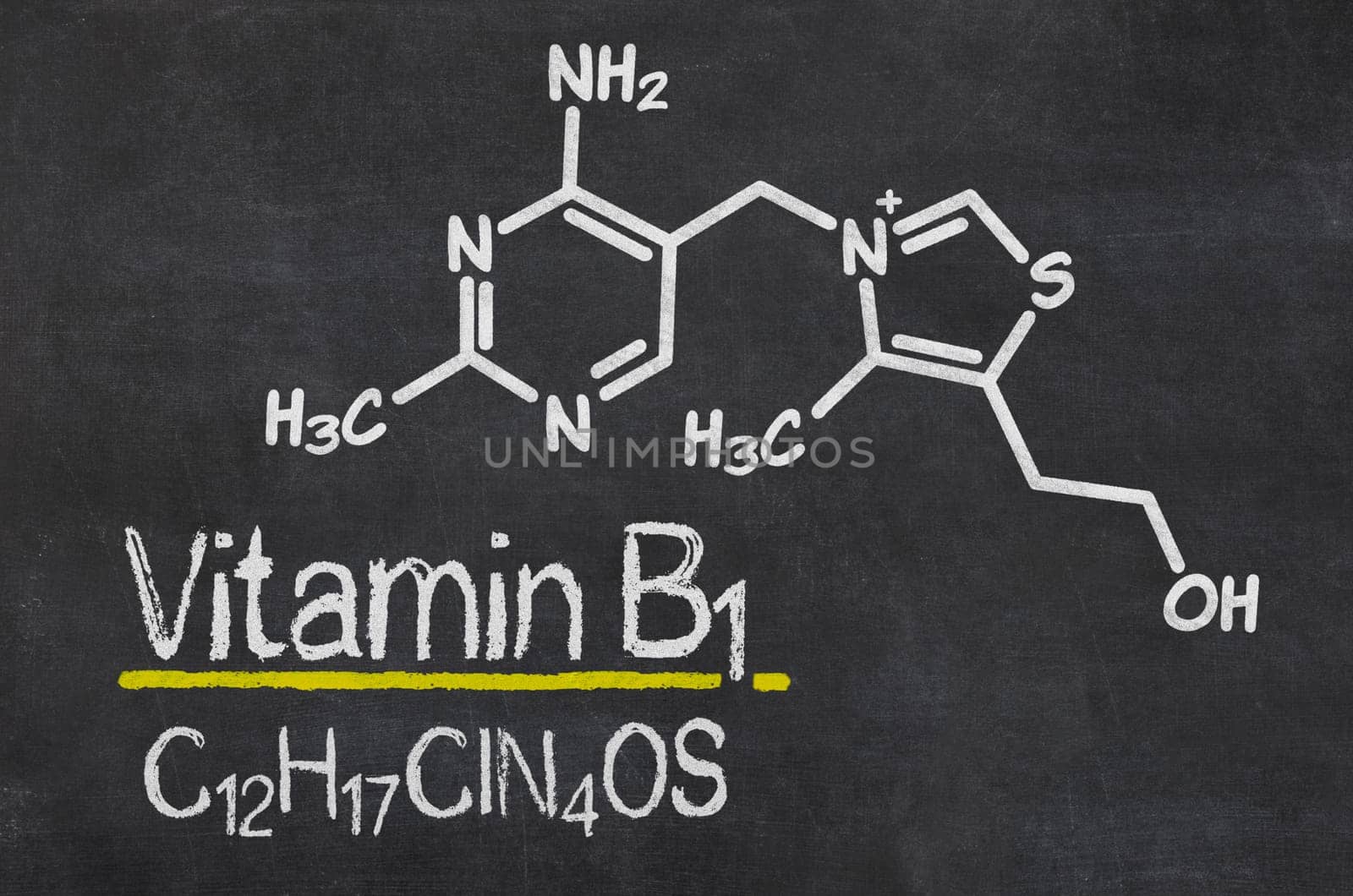 Slate with the chemical formula of vitamin B1