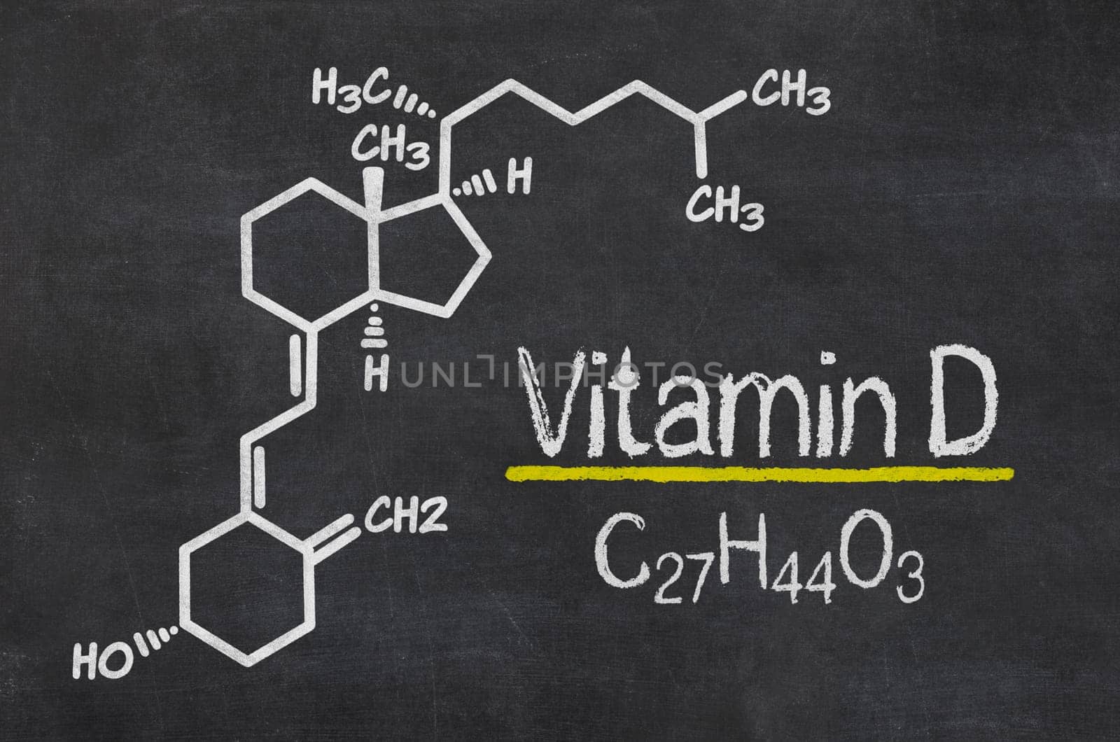 Slate with the chemical formula of vitamin D
