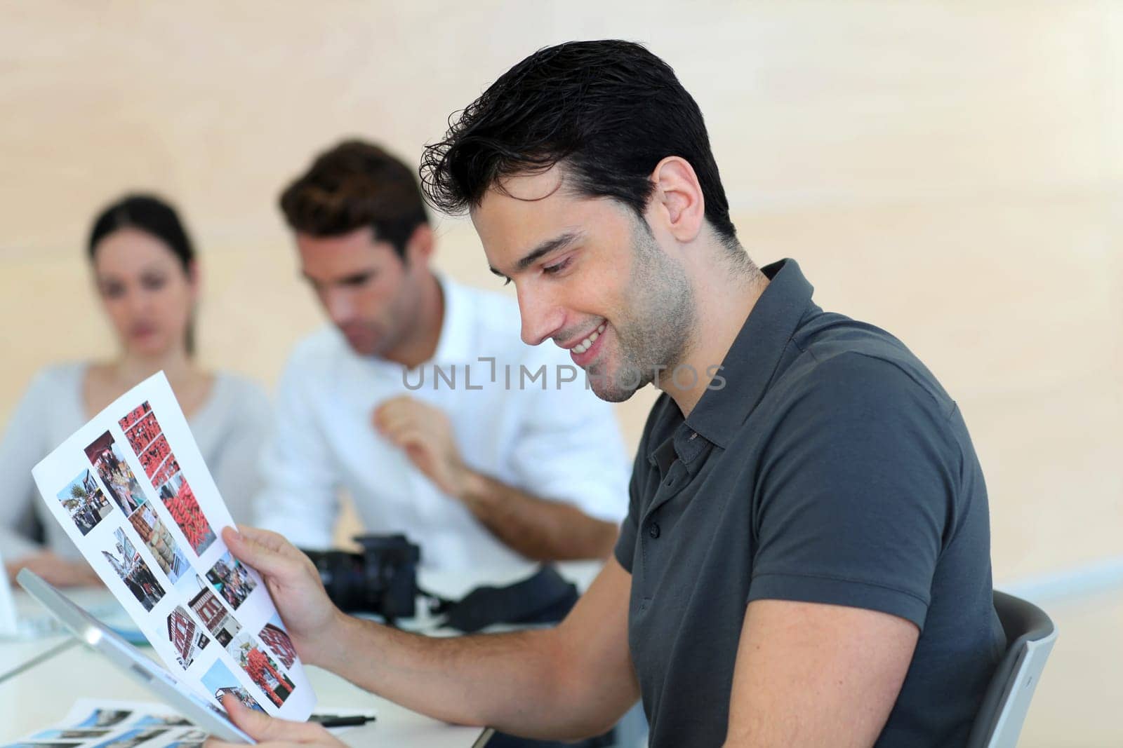 Young adult in business training