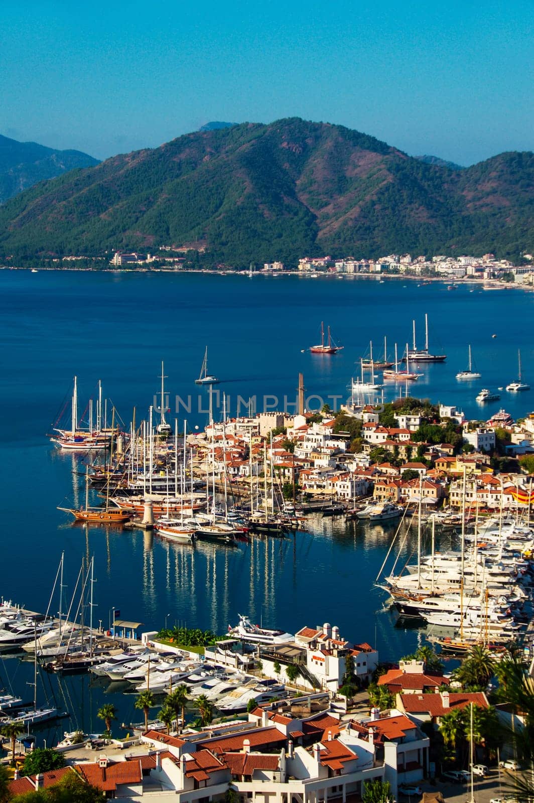 View of Marmaris harbor on Turkish Riviera.
