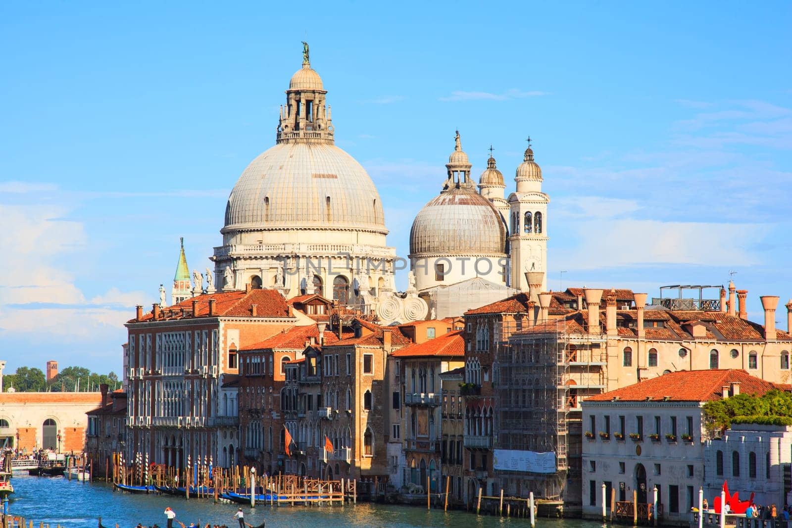 View of basilica of St. Mary of Health in Venice, Italy