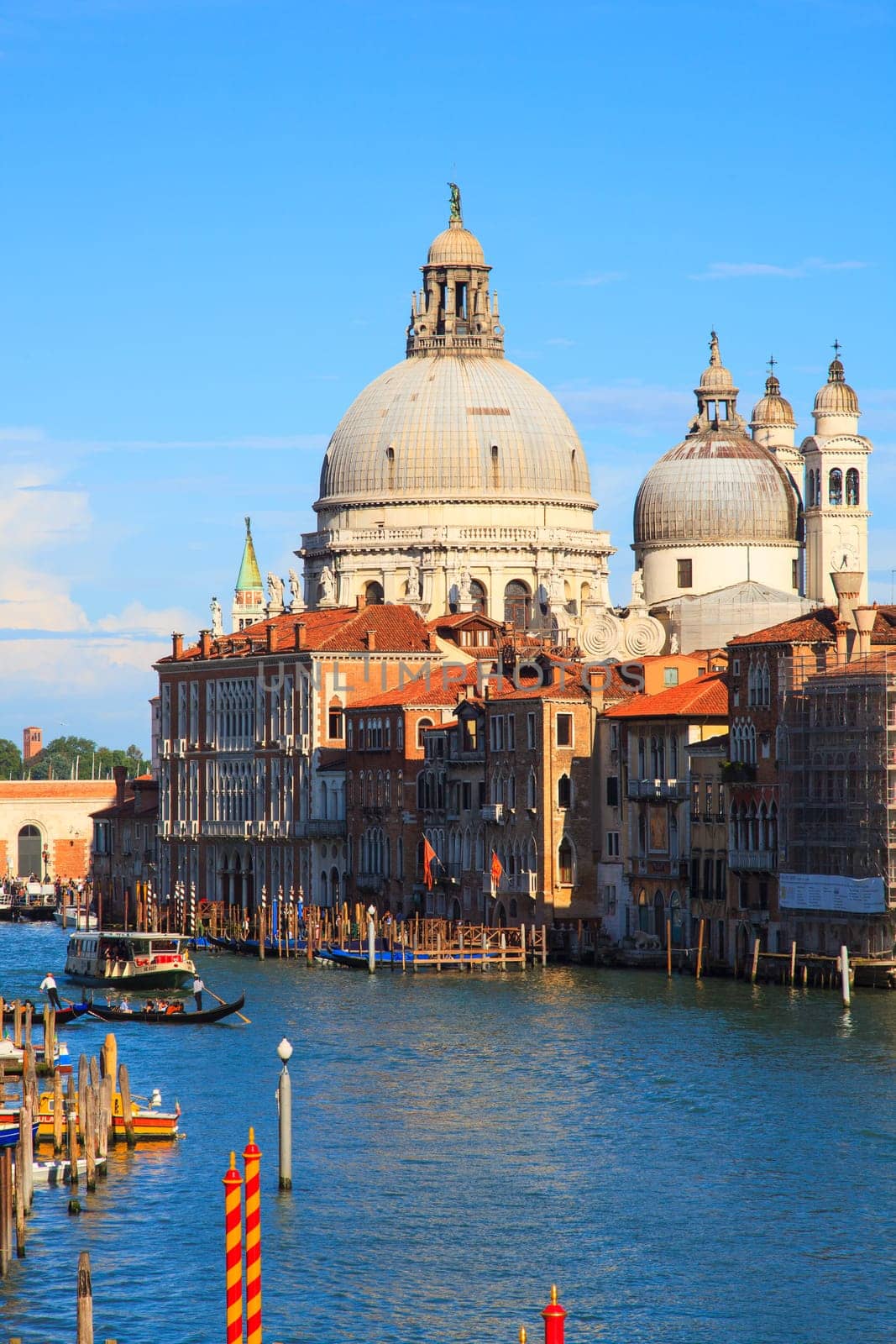 View of basilica of St. Mary of Health in Venice, Italy