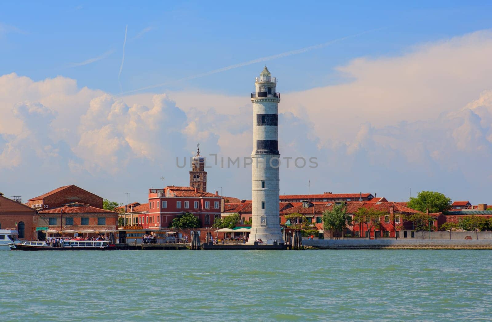View of Murano, island of Venice lagoon, Italy