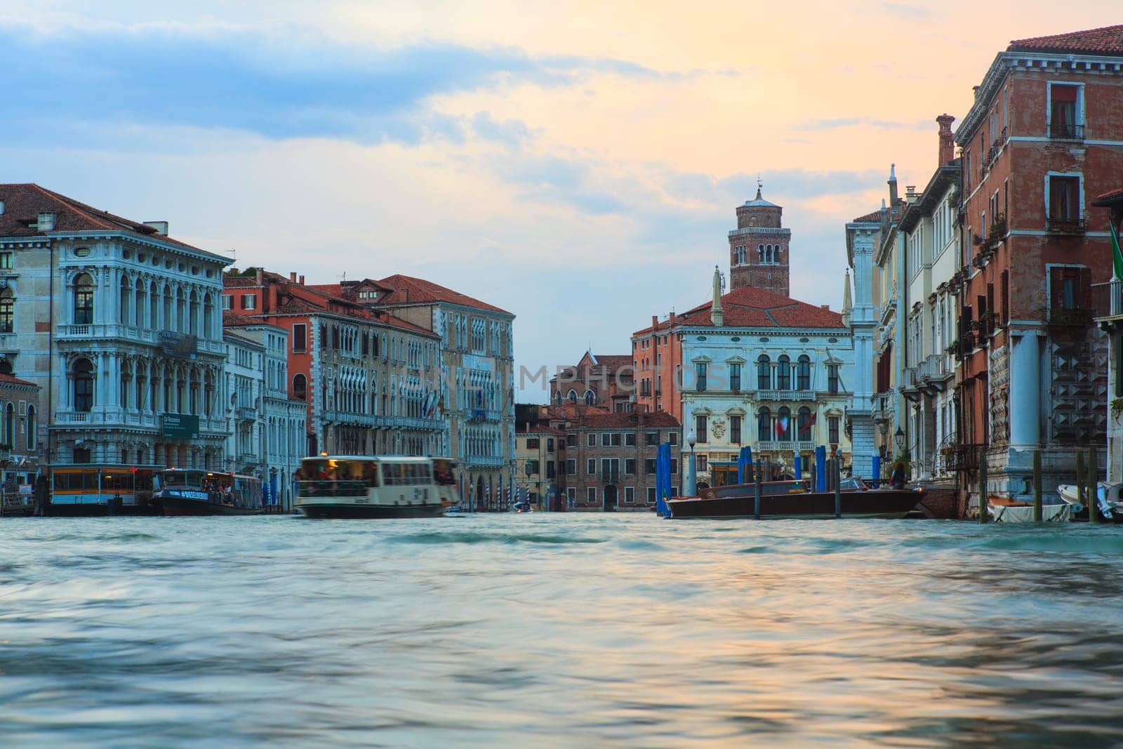 View of buildings in the Venice lagoon, Italy