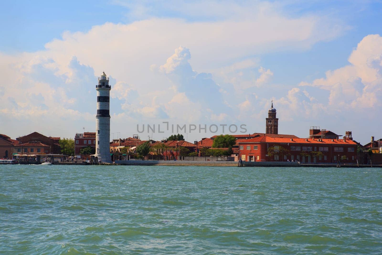 View of Murano, island of Venice lagoon, Italy