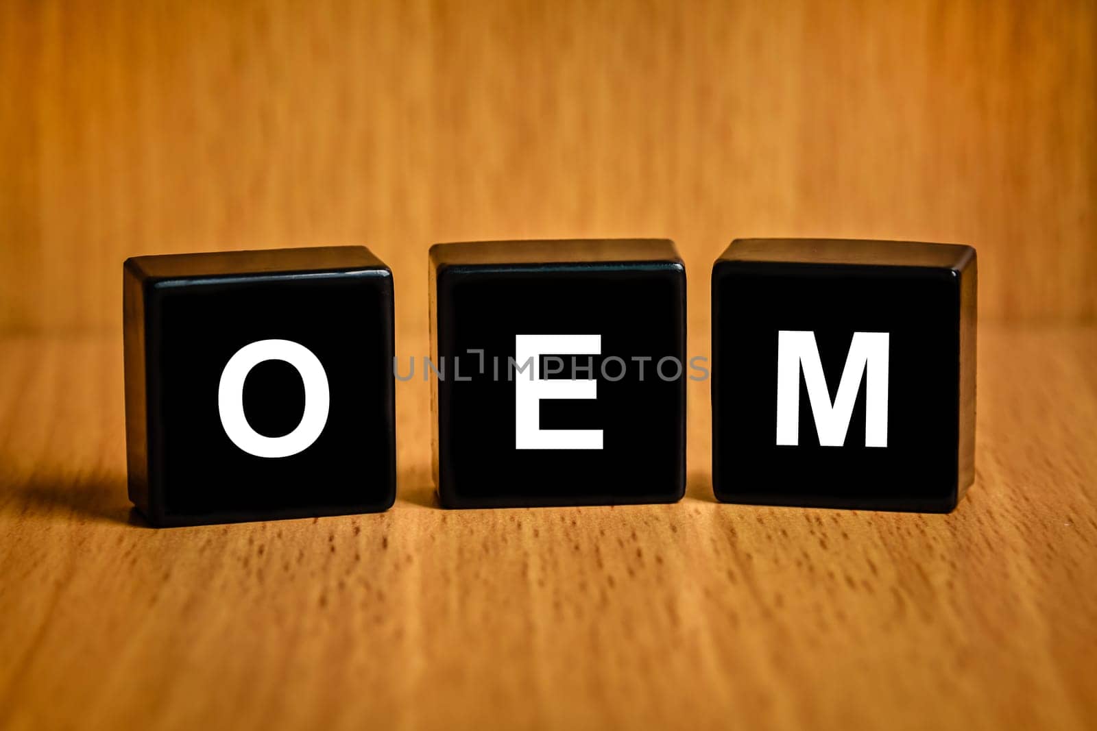 OEM or Original equipment manufacturer text on black block