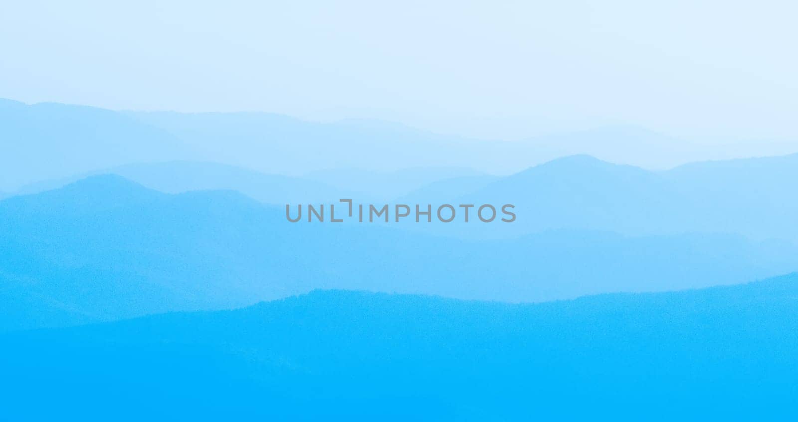 Panorama  of mountain ridges silhouettes