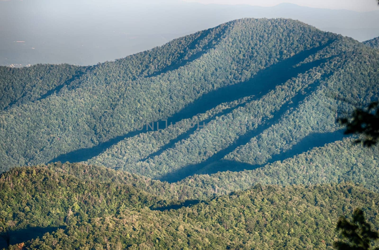The simple layers of the Smokies at sunset - Smoky Mountain Nat. Park, USA.