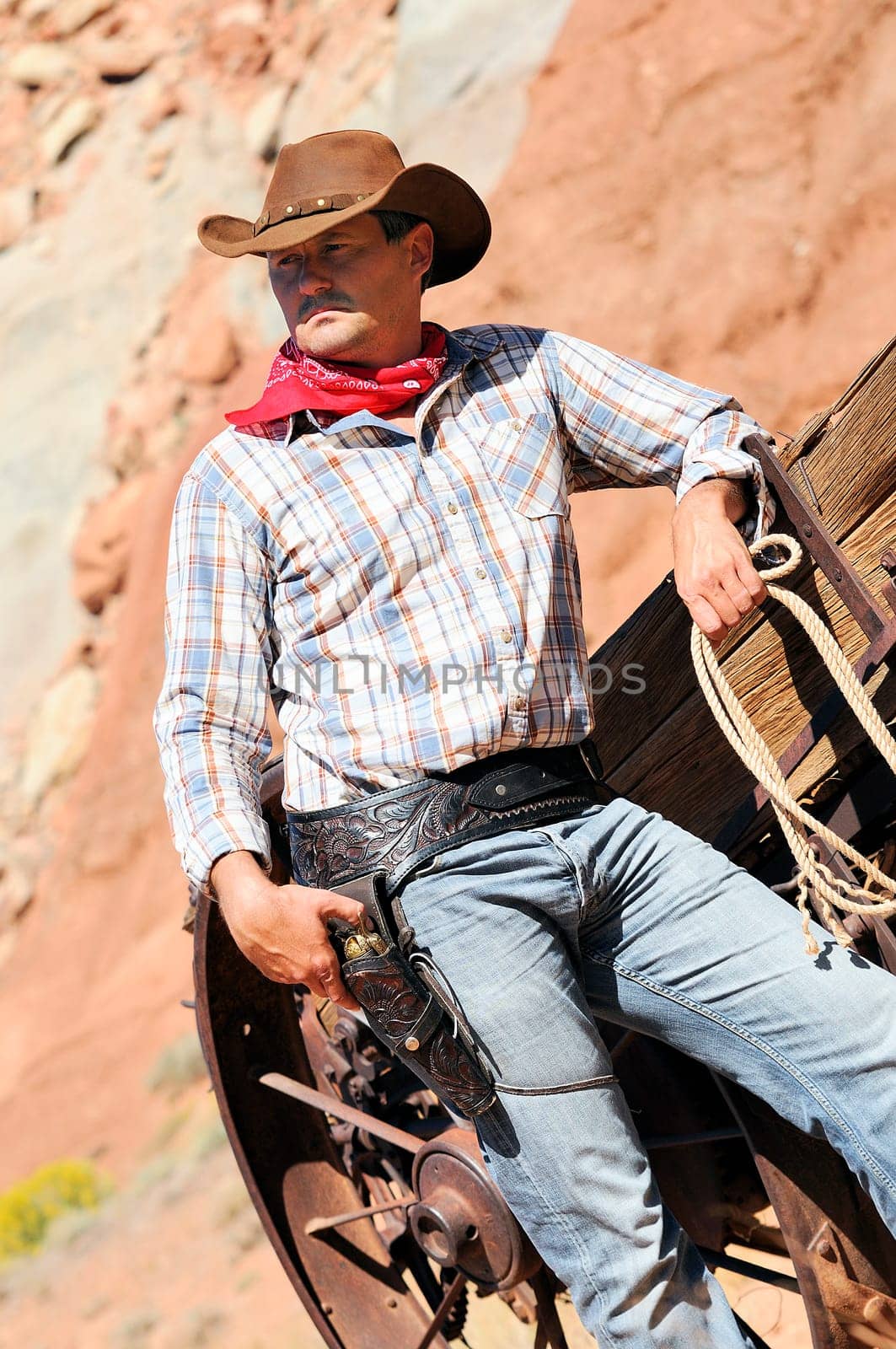 SOUTh WEST - A cowboy takes time to rest and reflect.