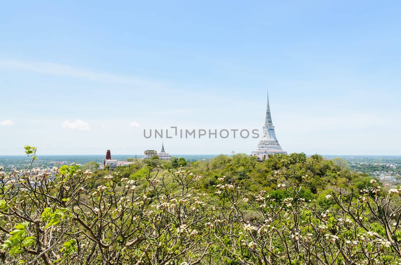 Pagoda on mountain at Phra Nakhon Khiri temple, Archaeological site in Phetchaburi Province of Thailand
