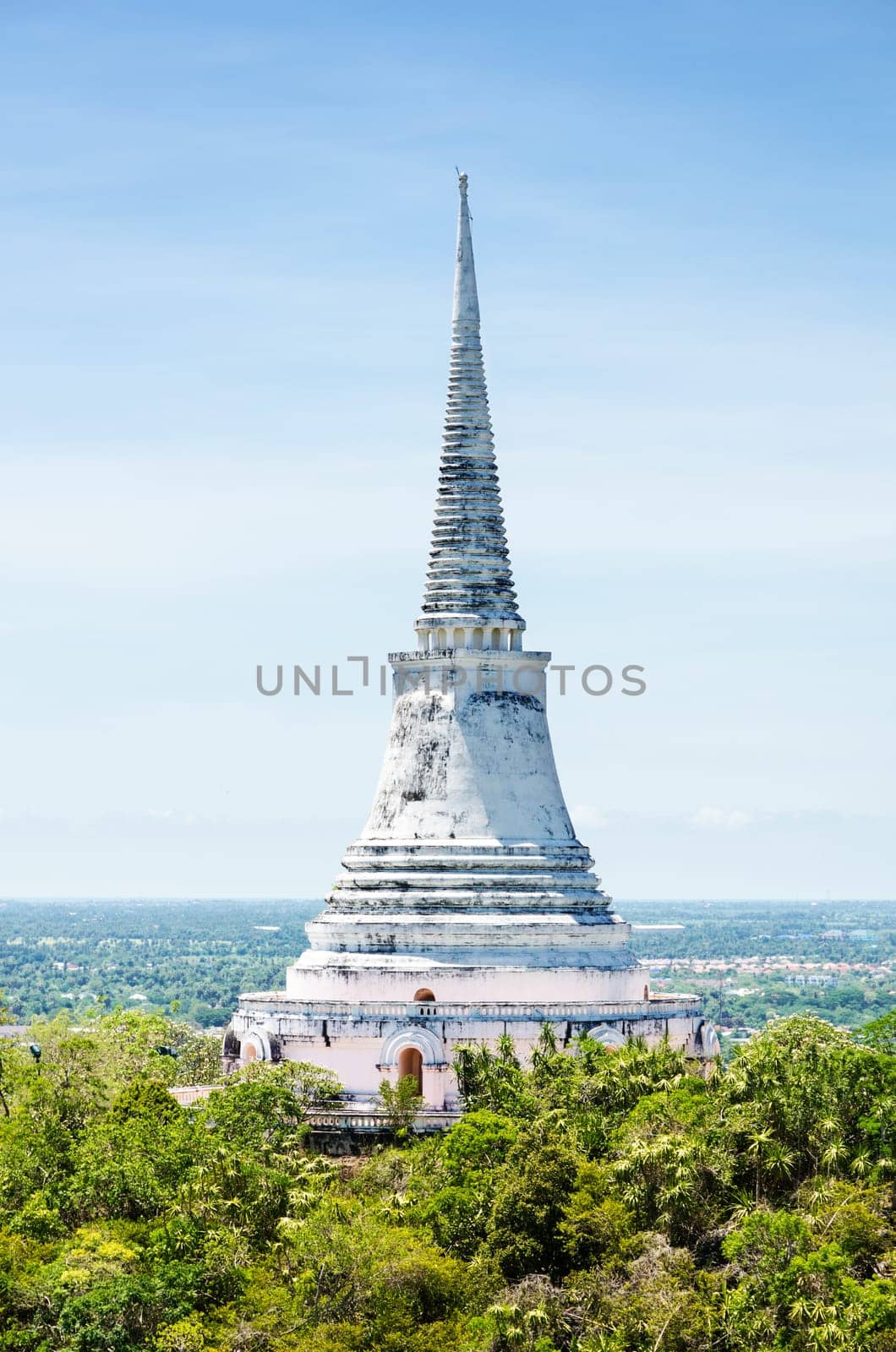 Pagoda on mountain at Phra Nakhon Khiri temple, Archaeological site in Phetchaburi Province of Thailand