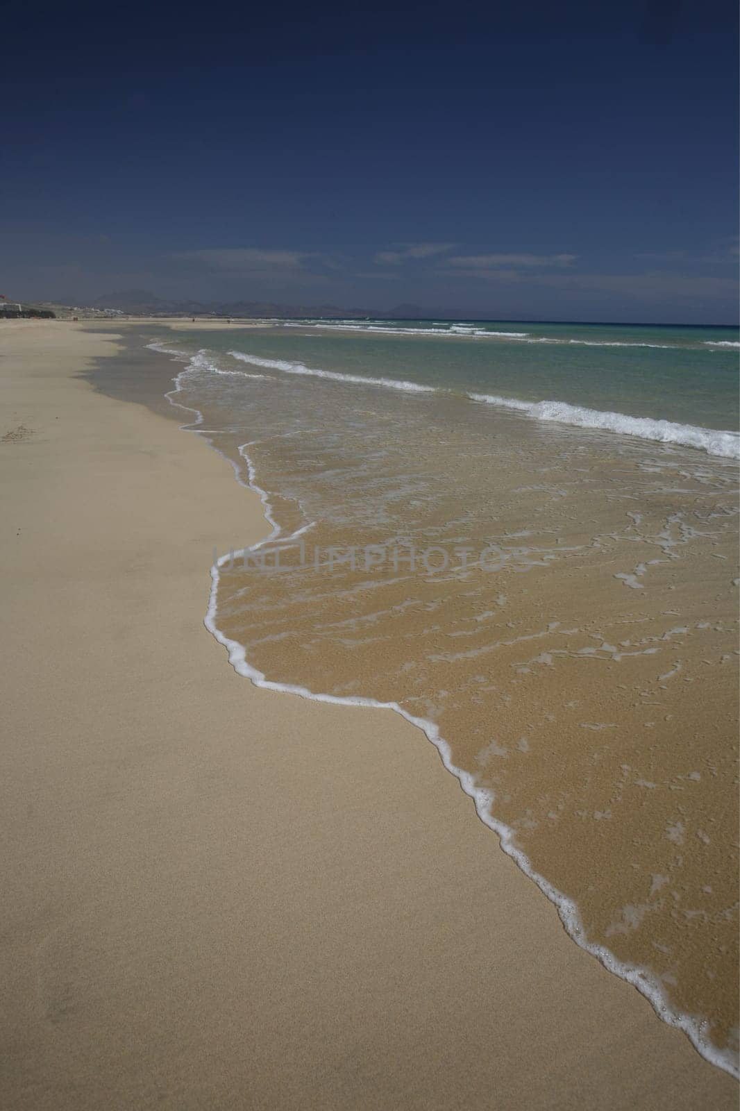 the Playa de Satovento de Jandia on the south of the Island Fuerteventura on the Canary island of Spain in the Atlantic Ocean.