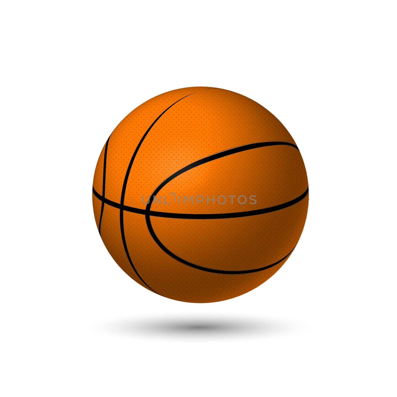 Illustration of a basketball isolated on a white background.