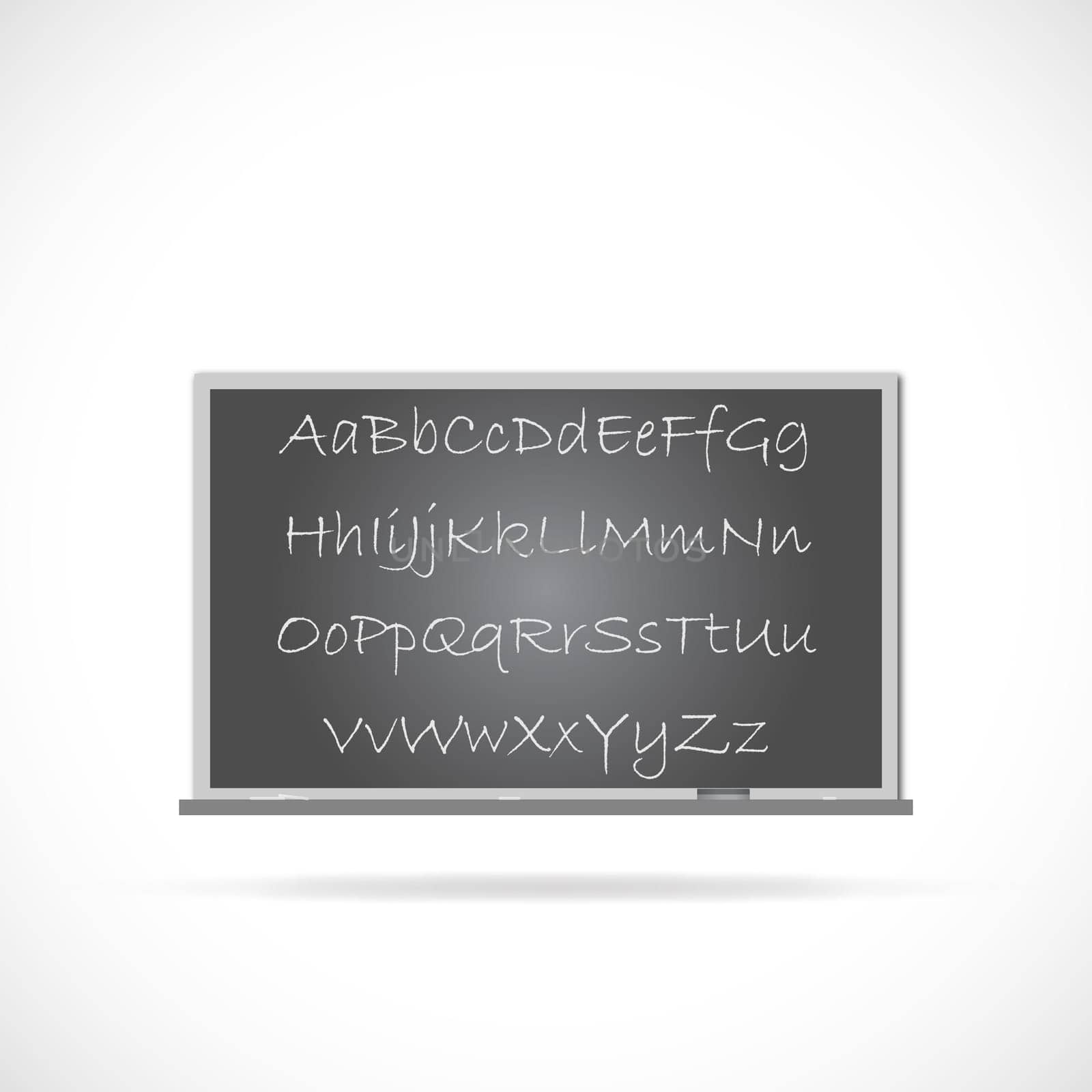 Illustration of a chalkboard isolated on a white background.