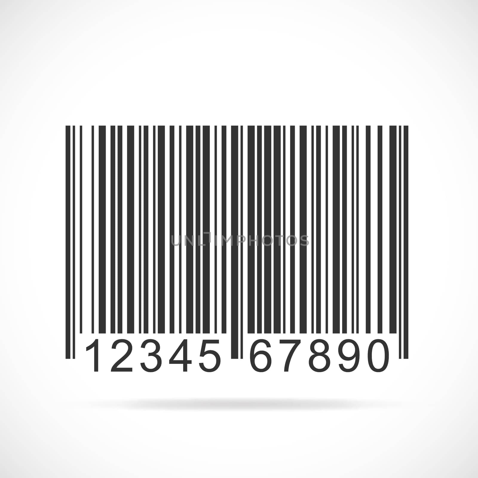 Illustration of a barcode isolated on a white background.