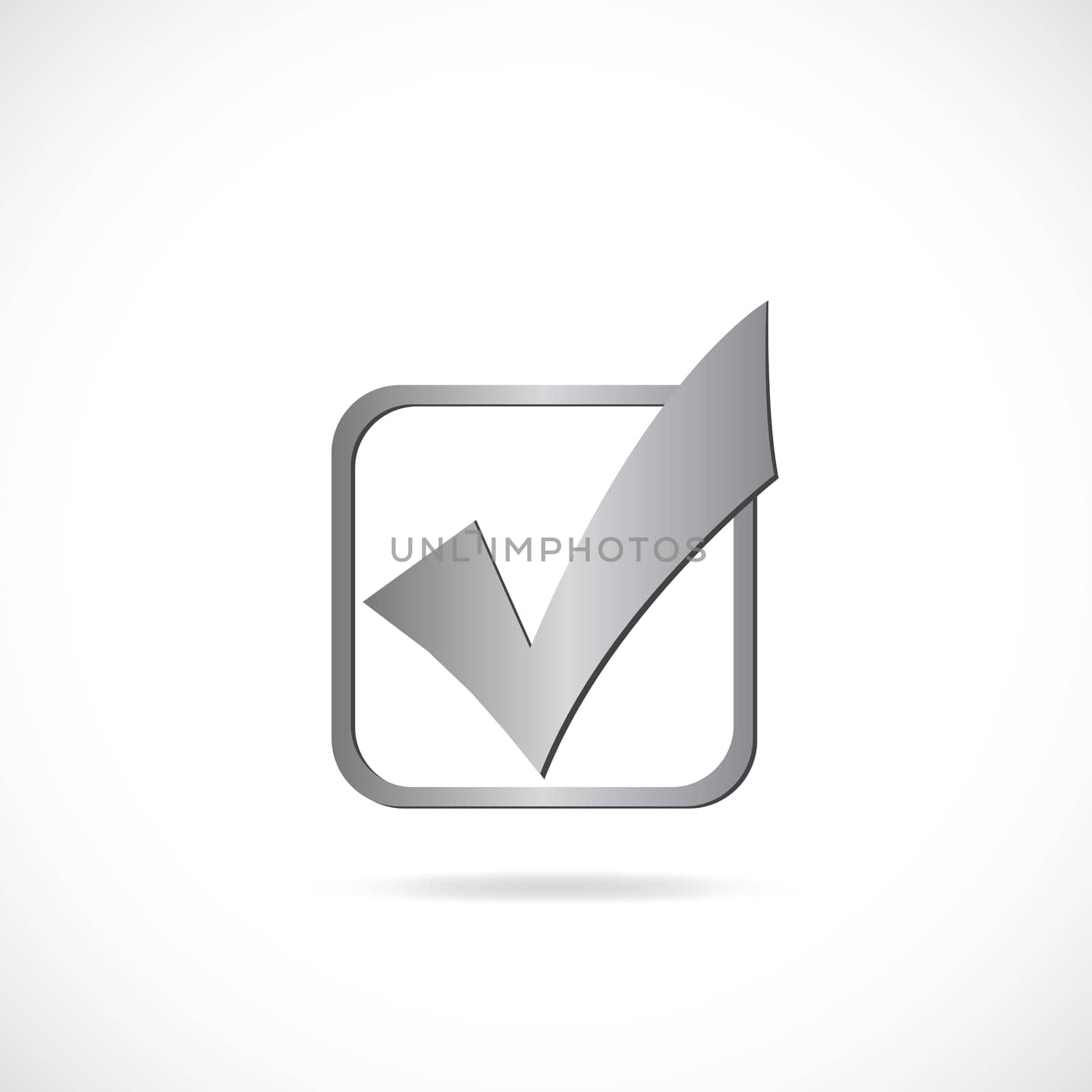 Illustration of a checkmark isolated on a white background.