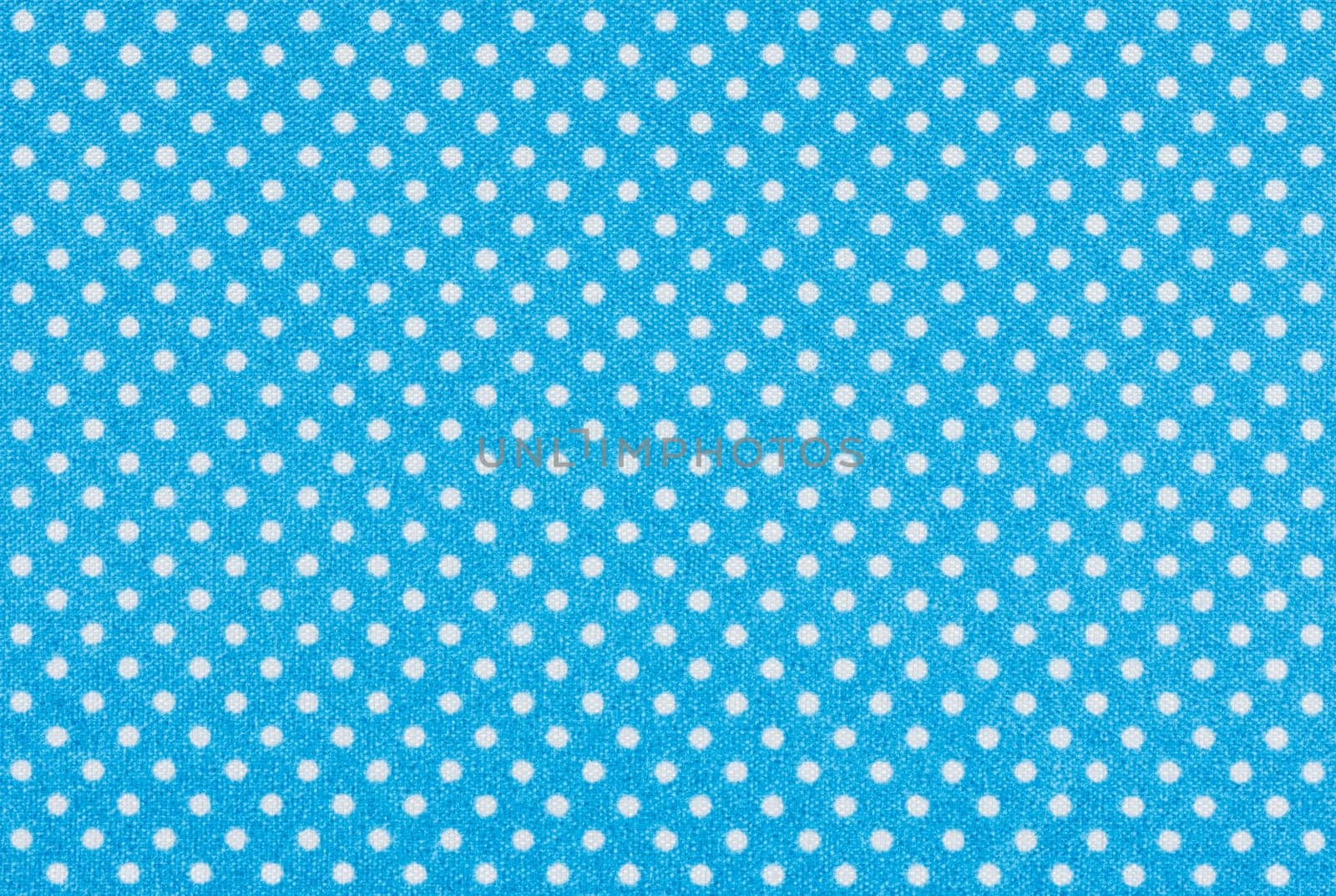 Light blue fabric with white dots