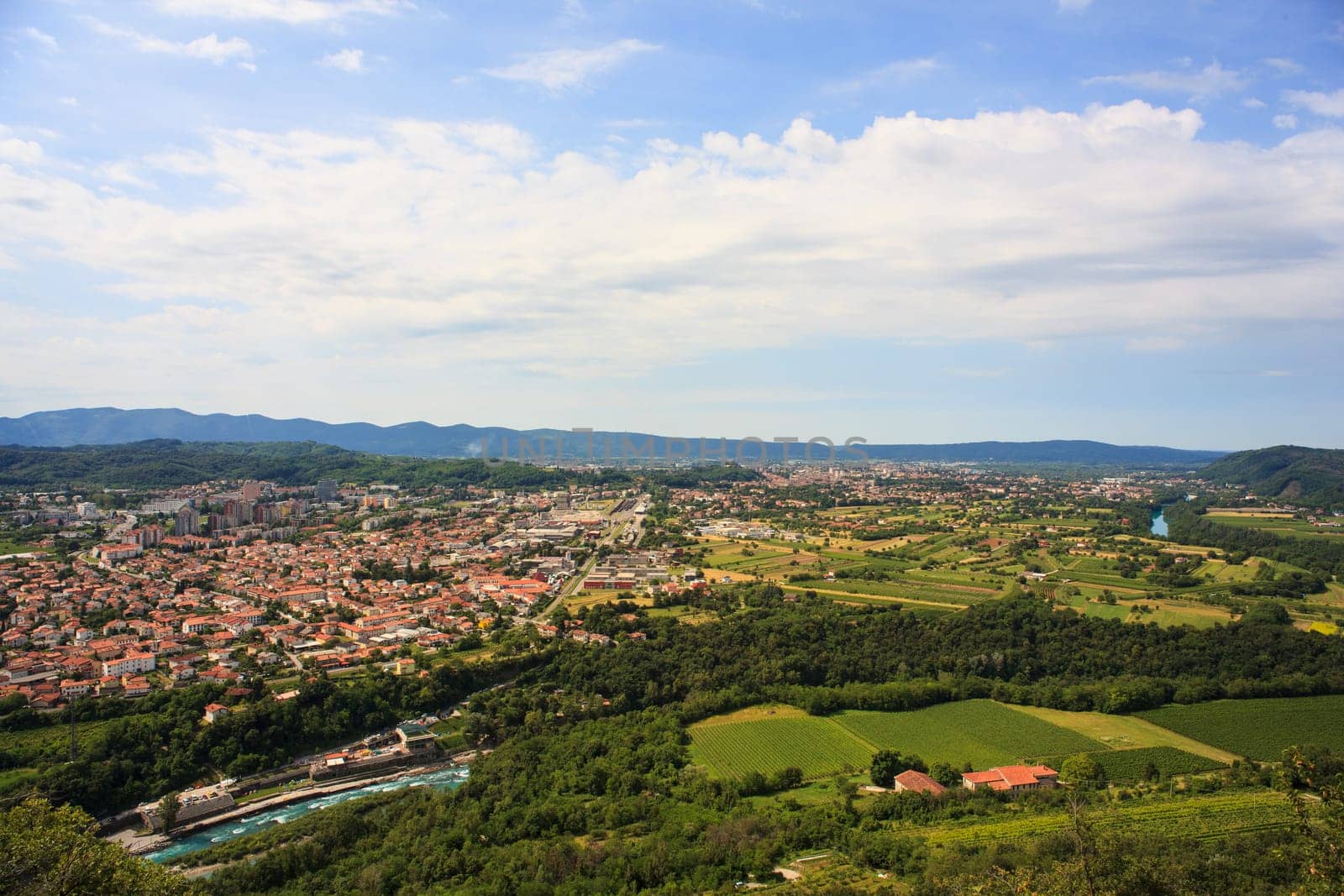 View of Gorizia and Nova Gorica from sabotin mountain
