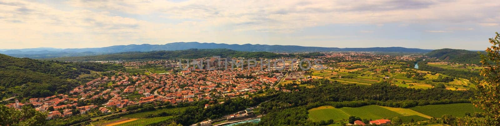 View of Gorizia and Nova Gorica from sabotin mountain